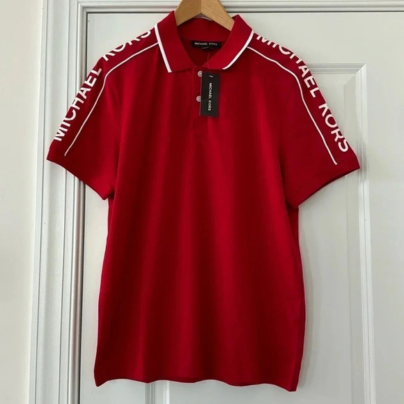 Michael Kors Red Polo Shirt NWT - Picture 3 of 5